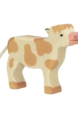 Holztiger Houten kalf bruin wit Shop Nu