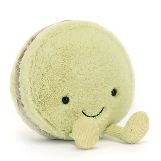 Jellycat Knuffel Macaron, Amuseables Max Macaron (Pistachio), 12cm Fabrieksprijs