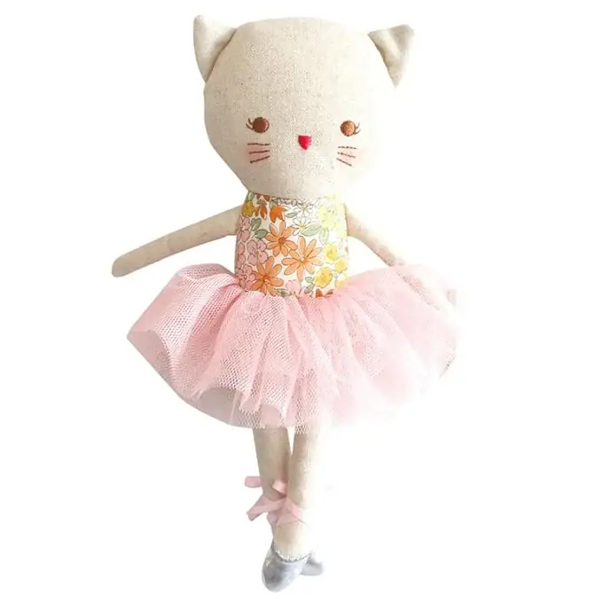 Laatste Versie Alimrose Knuffel Poes, Odette Kitty Ballerina - Sweet Marigold, 25 cm