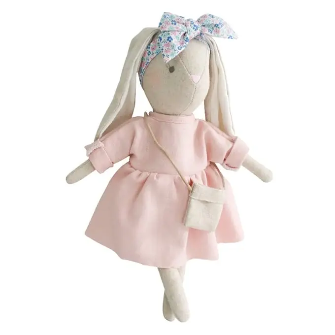 Alimrose Knuffel Konijn, Mini Sofia Bunny Pink, 27 cm Alleen Vandaag