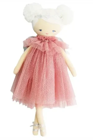Seizoensaanbieding Alimrose Knuffelpop, Ava Angel Doll Blush Silver, 48 cm