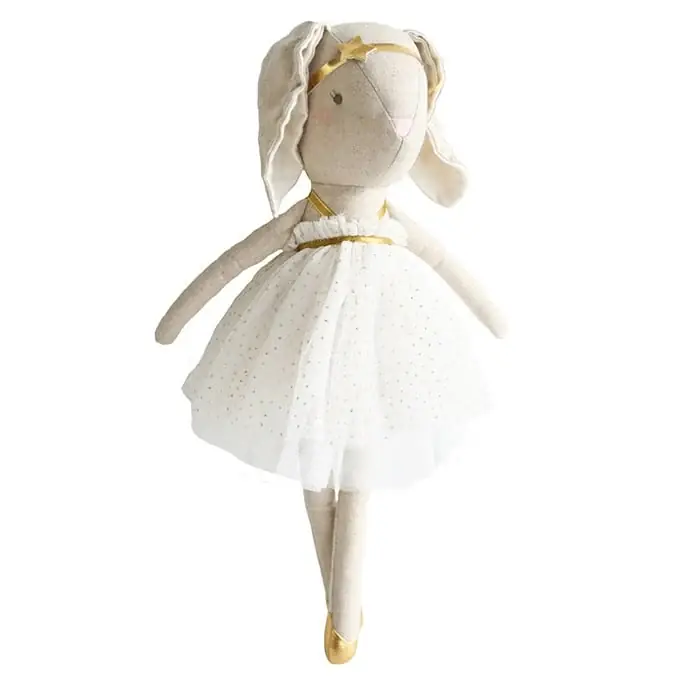 Flitsaanbieding Alimrose Knuffel Konijn, Layla Bunny Gold Sparkle, 40 cm
