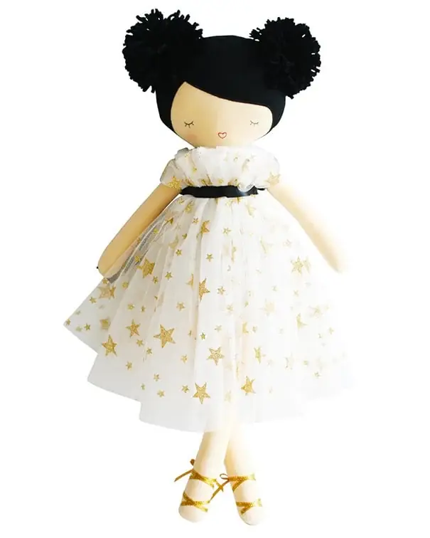 Must-Have Alimrose Knuffelpop, Iris Pom Pom Doll Gold Star, 48 cm