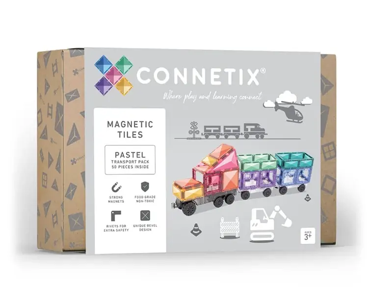 CONNETIX magnetische tegels pastel - Transport pack - 50 stuks Betrouwbaar