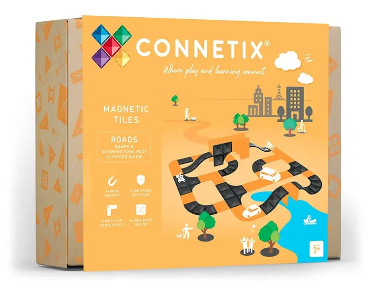 CONNETIX magnetische tegels - Ramps and Intersections Pack - 16 stuks Lage Kosten