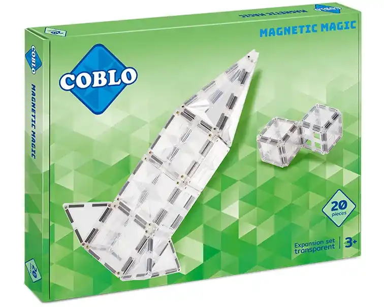 Coblo magnetische tegels transparant 20 stuks Actieprijs