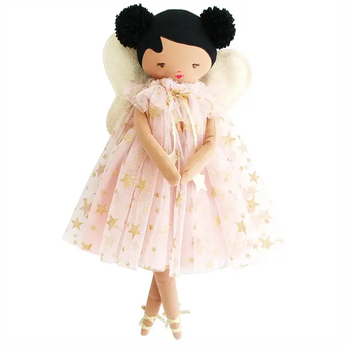 Seizoensaanbieding Alimrose Knuffelpop, Lily Fairy Doll, Pink Gold Star, 48 cm