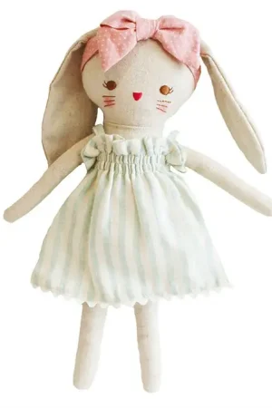 Alimrose Knuffel Konijn, Bopsy Bunny, Sage Stripe, 26 cm Gratis Retour