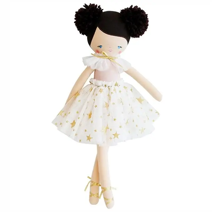 Alimrose Knuffelpop, Celine Doll - Ivory Gold Star, 50 cm Seizoensaanbieding