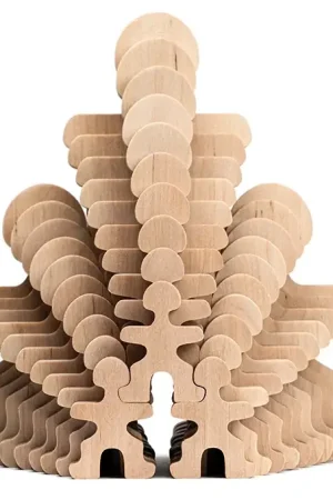 Flitsaanbieding Flockmen houten figuurtjes Family, 30 stuks