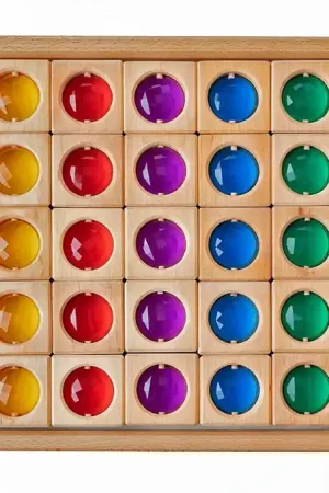 Actieprijs Bauspiel Blokkenset met Gekleurde Vensters, 25-delig