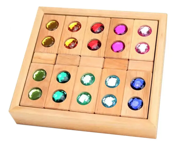 Beste Prijs Bauspiel Blokkenset met Glitterstenen en Vensters 25-delig, 'Colour Street'