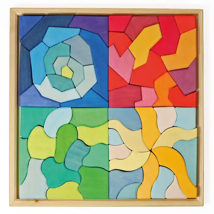 Dagaanbieding Grimm's puzzel/blokkenset Vier Temperamenten