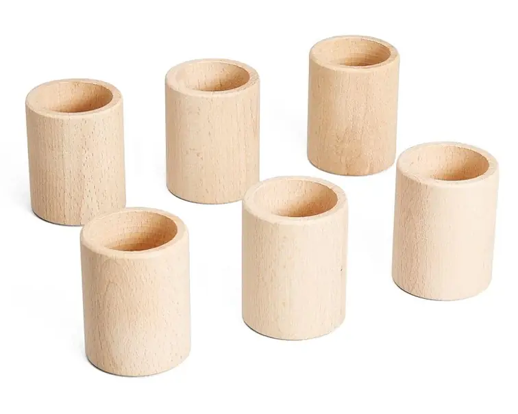 Grapat 6 houten bakjes, Naturel Finale Uitverkoop