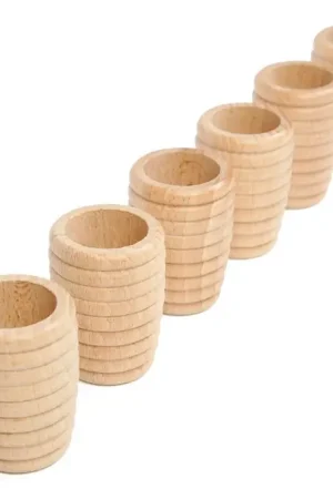 Betaalbaar Grapat 6 houten Bijenkorf bekers, Naturel