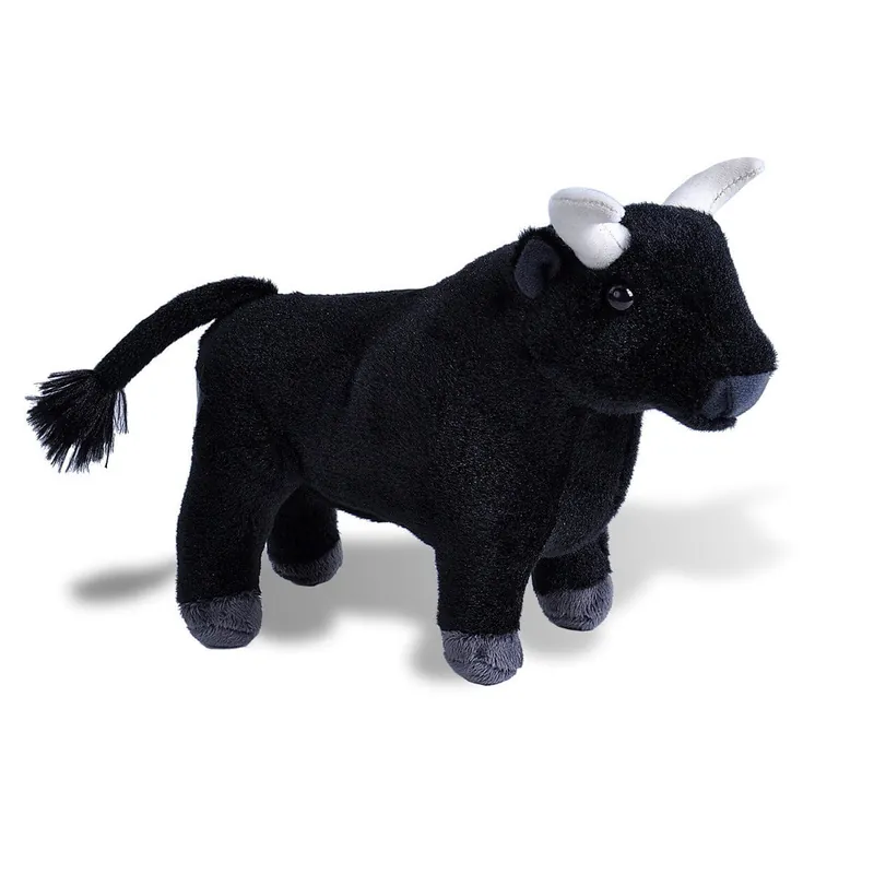 Wild Republic Spaanse stier knuffel - pluche - zwart - 20 cm Favoriet