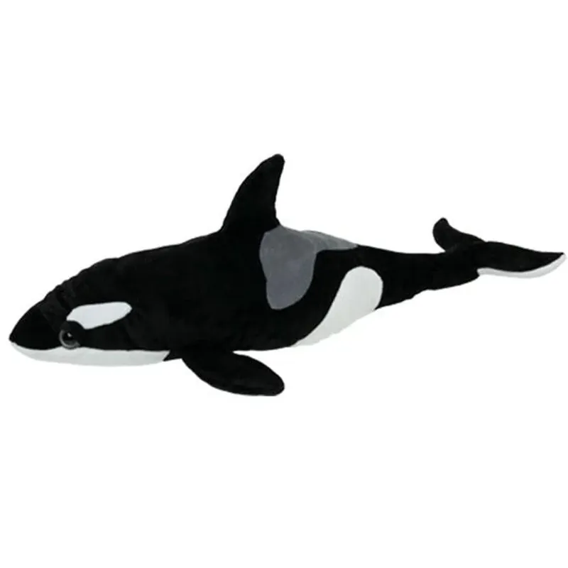 Nature Planet orka knuffel - pluche - zwart/wit - 54 cm Speciale Aanbieding