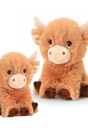 Veilige Betaling Keel Toys koeien knuffels - pluche Schotse hooglander - 18 en 25 cm