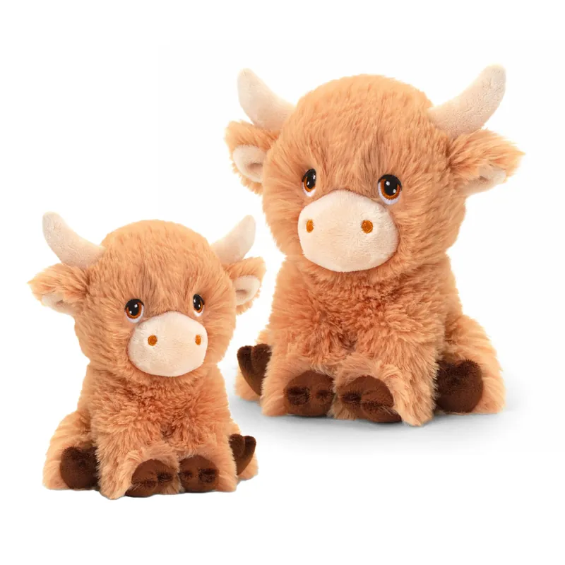 Veilige Betaling Keel Toys koeien knuffels - pluche Schotse hooglander - 18 en 25 cm