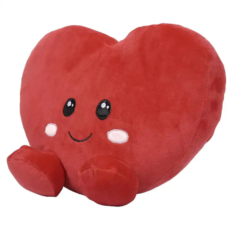Hartvormig sierkussen - rood - 25 cm - valentijn cadeau Hoge Kwaliteit