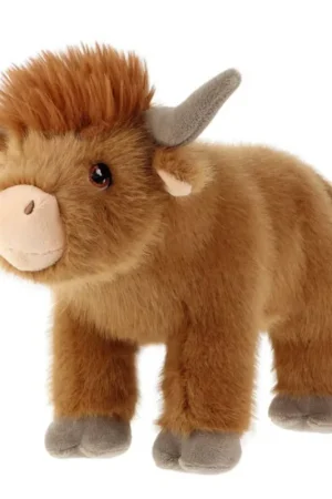 Seizoensaanbieding Keel Toys Schotse Hooglander koe - pluche - 30 cm - bruin