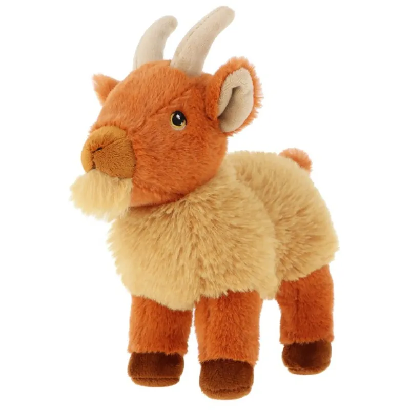 Goedkoop Keel Toys geit knuffel - pluche - bruin - zittend - 20 cm