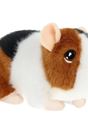 Tijdelijk Beschikbaar Keel Toys cavia knuffel - pluche - rood - met geluid - 15 cm