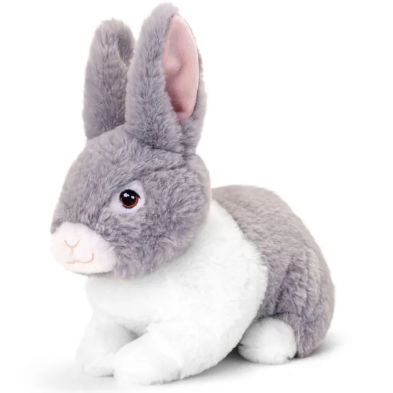 Keel Toys konijn knuffel - pluche - grijs - zittend - 18 cm Beste Prijs
