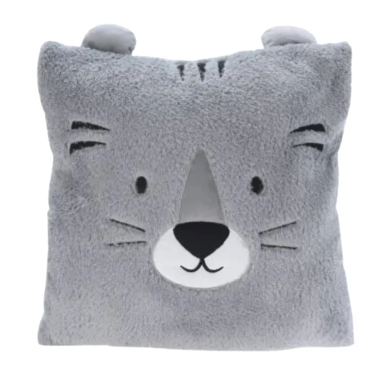 Merkproduct Dieren sierkussen grijs - 43 cm - polyester - kinderkamer