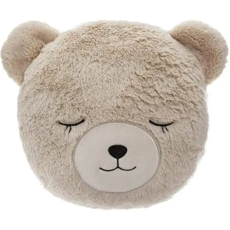 Beige beer sierkussen - pluche - 27 cm - kinderkamer Koop Vandaag
