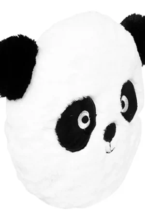 Panda beer sierkussen - zwart/wit - 27 cm - polyester Finale Uitverkoop