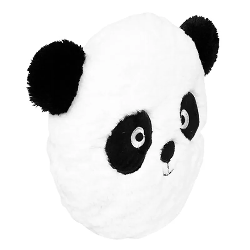 Panda beer sierkussen - zwart/wit - 27 cm - polyester Finale Uitverkoop