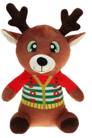 Pluche rendier knuffel - 30 cm - kerstknuffel Exclusieve Aanbieding