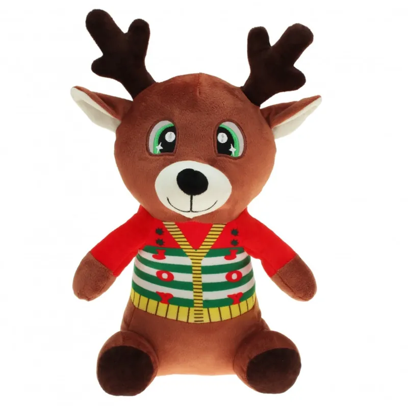 Pluche rendier knuffel - 30 cm - kerstknuffel Exclusieve Aanbieding