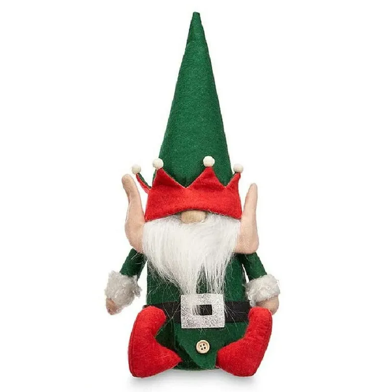 Krist+ kerstelf knuffel - pluche - 35 cm - groen/rood Koop Online