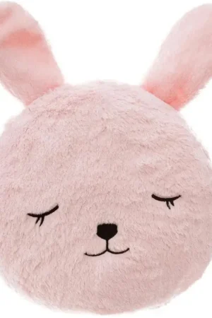 Speciale Aanbieding Roze konijn sierkussen - pluche - 27 cm - kinderkamer
