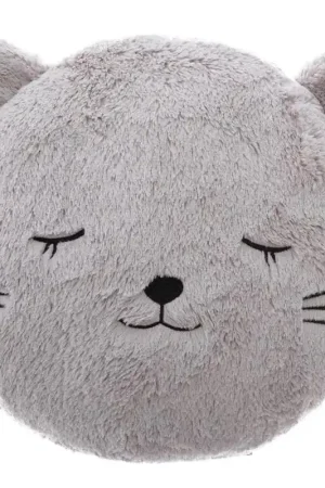 Dieren sierkussen kat grijs - pluche - 27 cm - kinderkamer Nieuw
