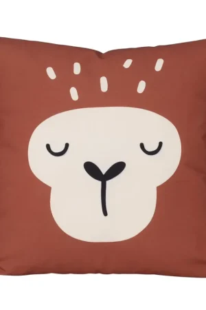 Dieren sierkussen voor kinderkamer - Aapje - bruin - 40 x 40 cm - polyester Nieuw