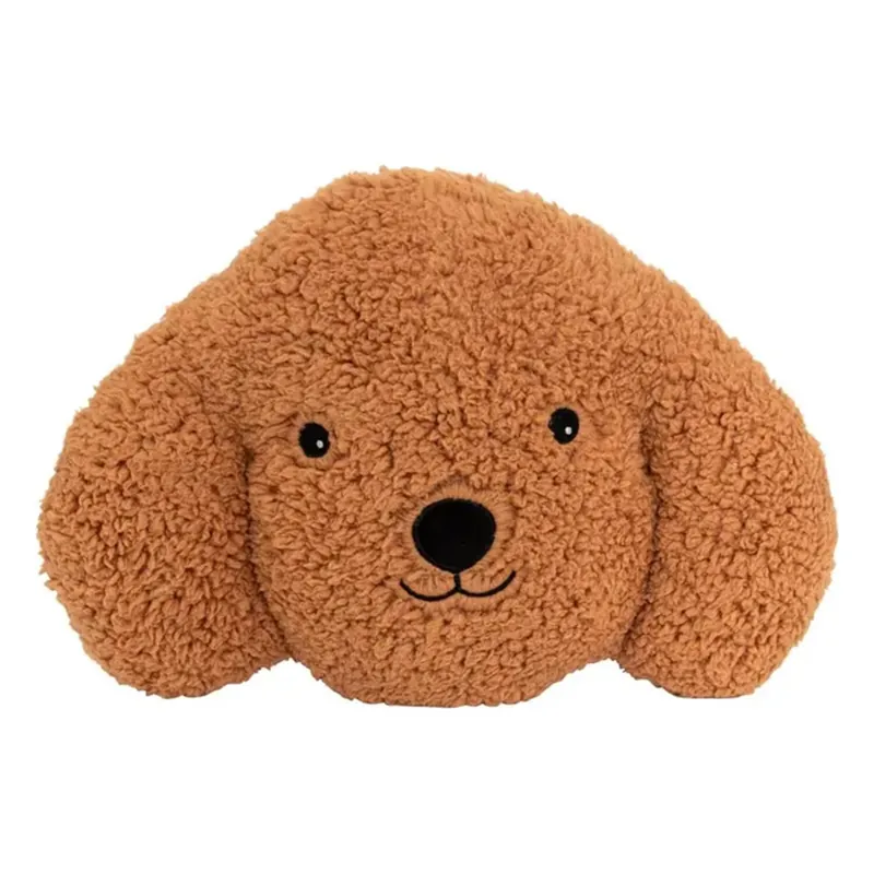 Dieren sierkussen kinderkamer - Hondje - bruin - 36 x 24 cm - polyester Premium