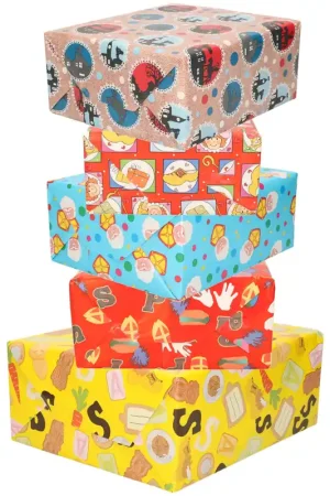 Tijdelijk Beschikbaar Bellatio design Inpakpapier Sinterklaas - 5x rollen - 200x70 cm - cadeaupapier