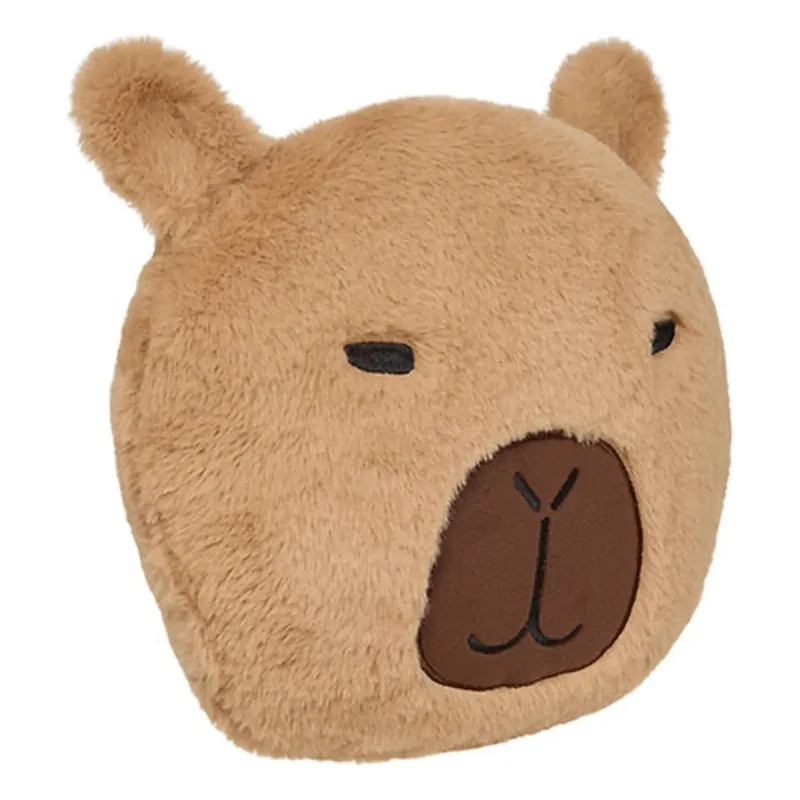 Dieren sierkussen kinderkamer - Capibara - beige - 30 x 30 cm - polyester Lage Kosten