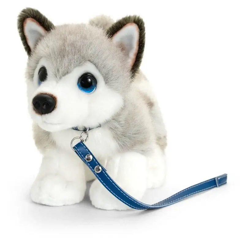 Keel Toys husky knuffel - aan riem - pluche - 30 cm Lage Prijs