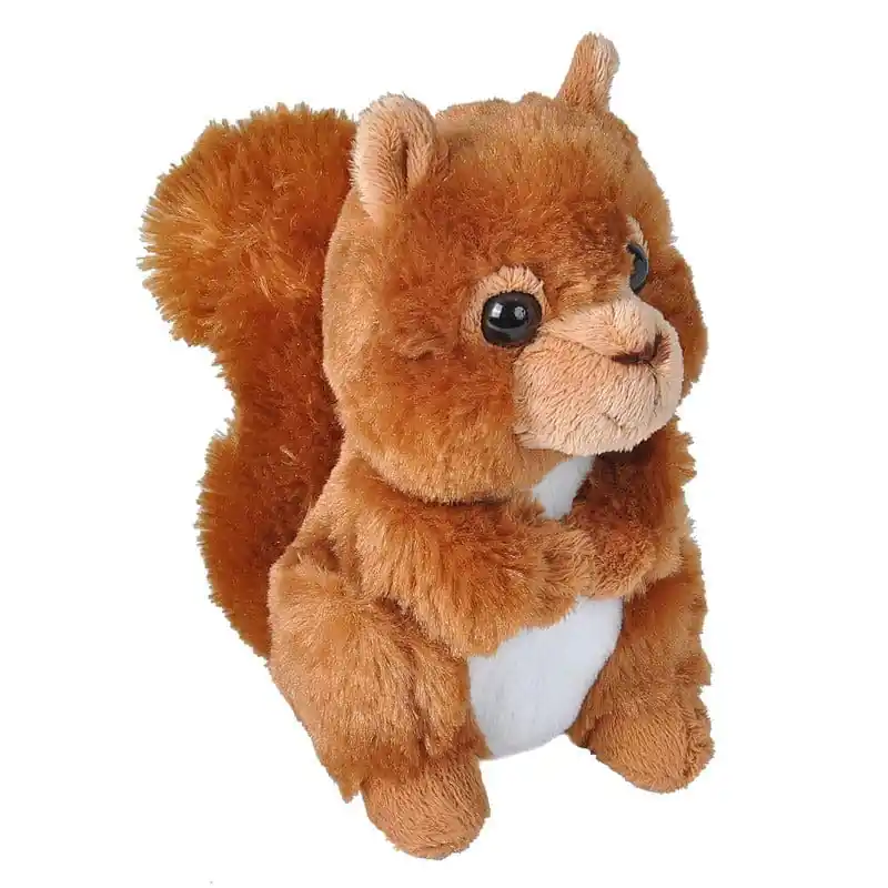 Wild Republic eekhoorn knuffel - pluche - 18 cm - rood Bestel Nu