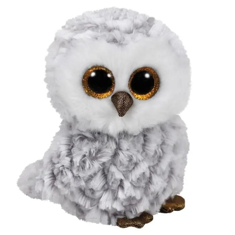 Meest Verkocht Ty Beanie uil knuffel - pluche - wit - 15 cm - bosdieren