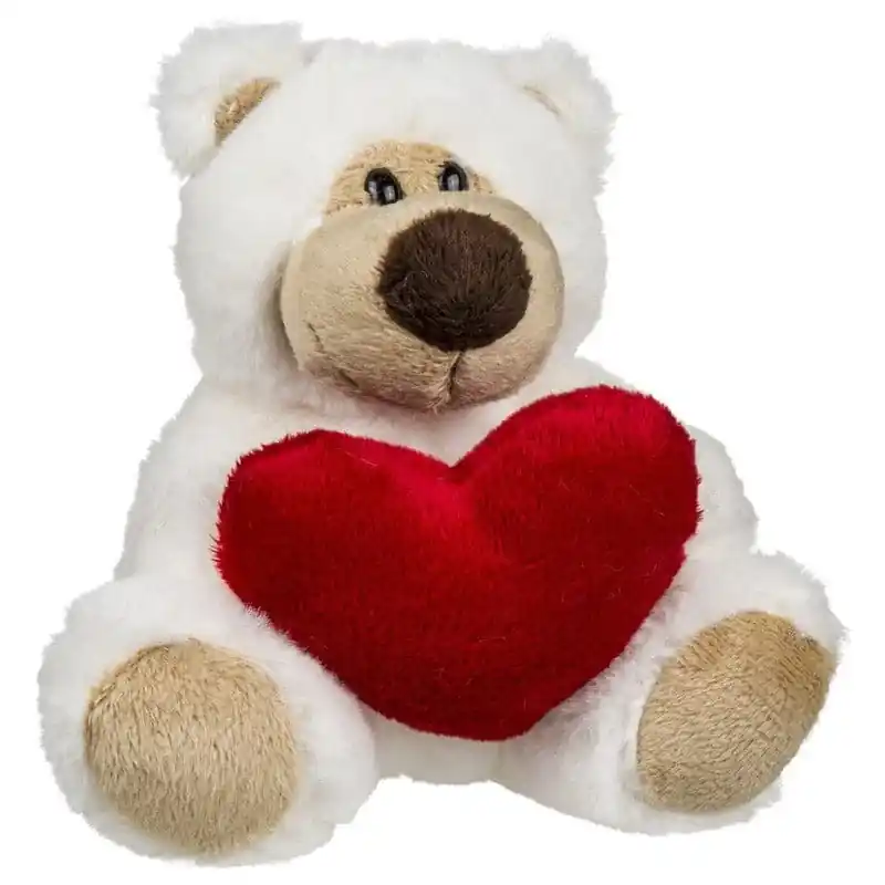 Pluche knuffelbeertje met rood hartje - 15 cm - Valentijnscadeau Seizoensaanbieding