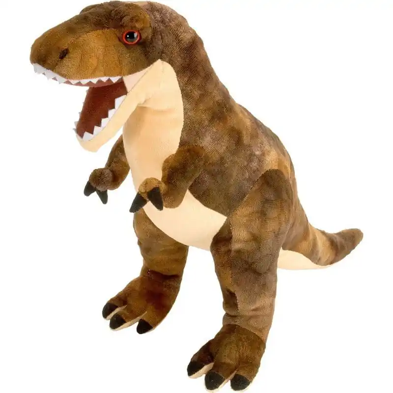 Wild Republic T-rex knuffel - pluche - bruin - 25 cm Favoriet