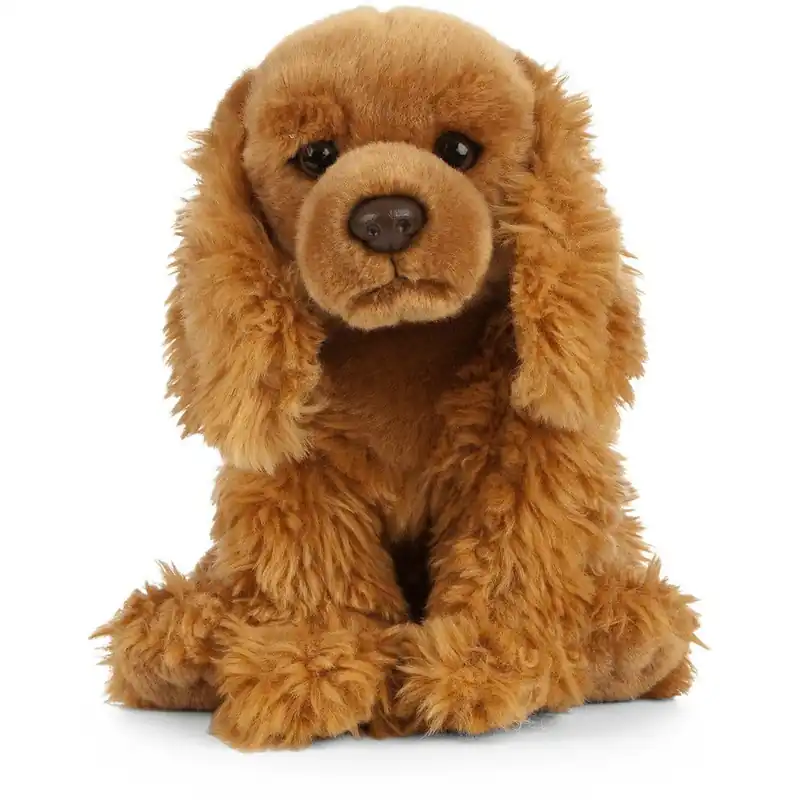 Aanbieding Living Nature - Cocker Spaniel knuffel - pluche - bruin - 20 cm