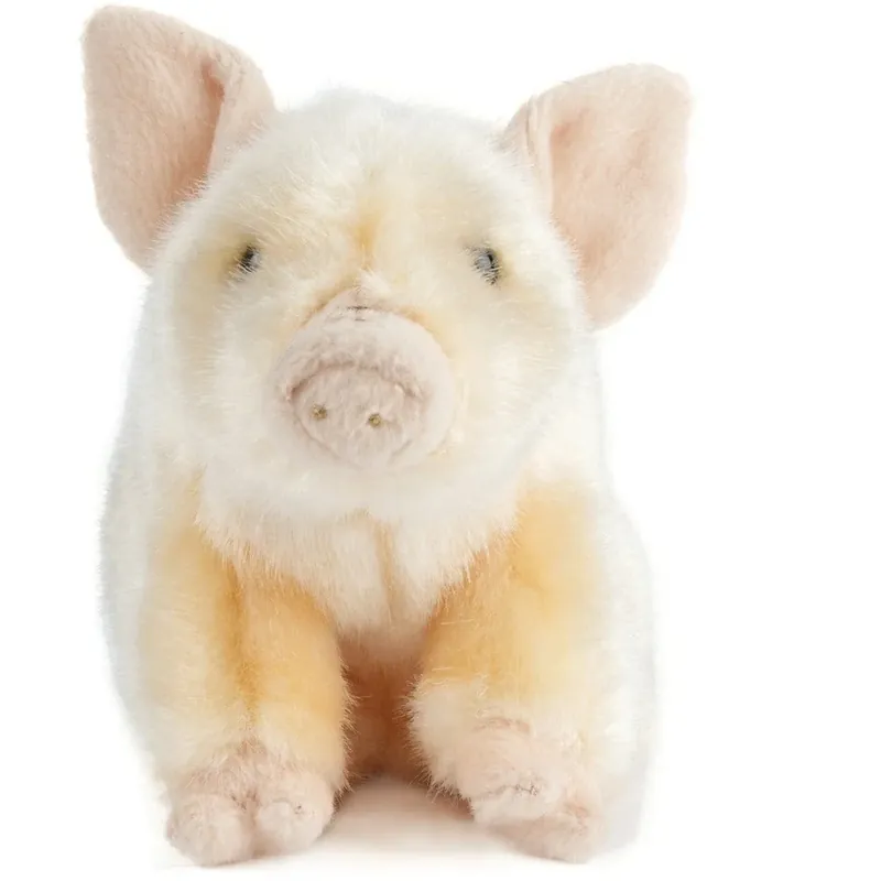 Gereduceerde Prijs Living Nature varken knuffel - pluche - roze - 20 cm - speelgoed
