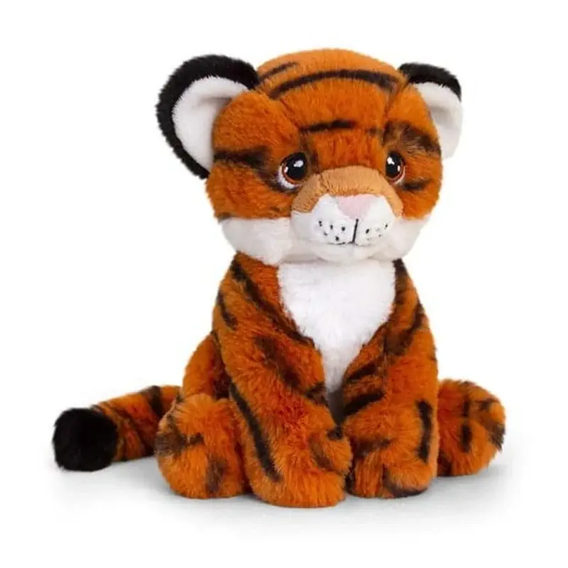 Direct Beschikbaar Pluche tijger knuffel - 18 cm - zachte safari knuffel