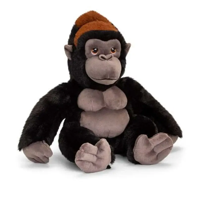 Gorilla knuffel zwart - pluche - 30 cm Premium